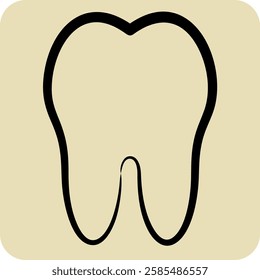 Icon Tooth. related to Healthcare symbol. hand drawn style. design editable