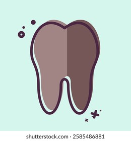 Icon Tooth. related to Healthcare symbol. MBE style. design editable