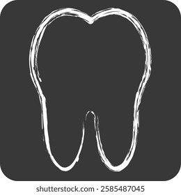 Icon Tooth. related to Healthcare symbol. chalk Style. design editable