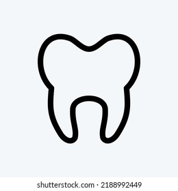 Icon Tooth. suitable for medicine symbol. line style. simple design editable. design template vector. simple illustration