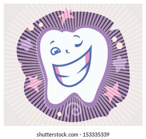 Icon of a tooth. A vector illustration 