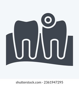 Icon Toothache. related to Body Ache symbol. glyph style. simple design editable. simple illustration