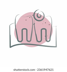 Icon Toothache. related to Body Ache symbol. Color Spot Style. simple design editable. simple illustration