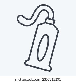 Icon Toothpaste. related to Bathroom symbol. line style. simple design editable. simple illustration