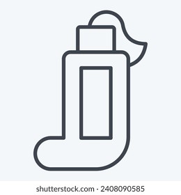 Icon Toothpaste. related to Plastic Pollution symbol. line style. simple design editable. simple illustration