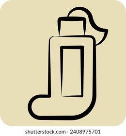 Icon Toothpaste. related to Plastic Pollution symbol. hand drawn style. simple design editable. simple illustration