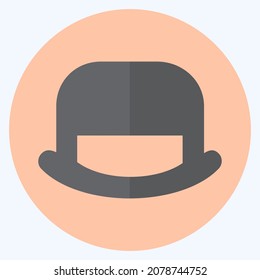 Icon Top Hat - Flat Style,Simple illustration,Editable stroke,Design template vector, Good for prints, posters, advertisements, announcements, info graphics, etc.