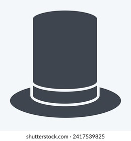 Icon Top Hat. related to Magic symbol. glyph style. simple design editable. simple illustration