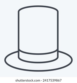 Sombrero superior de icono. relacionado con el símbolo Magic. estilo de línea. diseño simple editable. ilustración simple