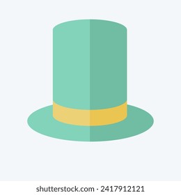 Icon Top Hat. related to Magic symbol. flat style. simple design editable. simple illustration