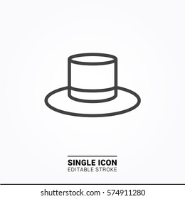 Icon top hat Single Icon Graphic Design
