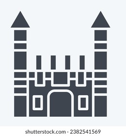 Icono Palacio Toplapi. relacionado con el símbolo de Turquía. estilo glifo. diseño simple editable. ilustración simple