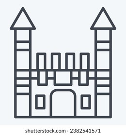 Icon Toplapi Palace. related to Turkey symbol. line style. simple design editable. simple illustration