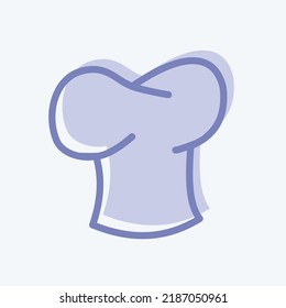 Icon Toque. suitable for Bakery symbol. two tone style. simple design editable. design template vector. simple illustration