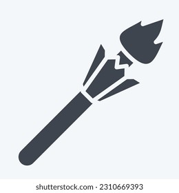 Icon Torch. related to Hawaii symbol. glyph style. simple design editable. vector