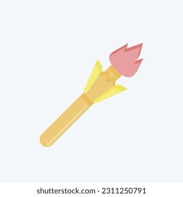 Icon Torch. related to Hawaii symbol. flat style. simple design editable. vector