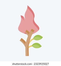 Icon Torch. related to Prehistoric symbol. flat style. simple design editable. simple illustration