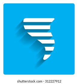 Icon of tornado funnel