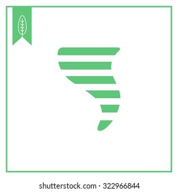 Icon of tornado funnel