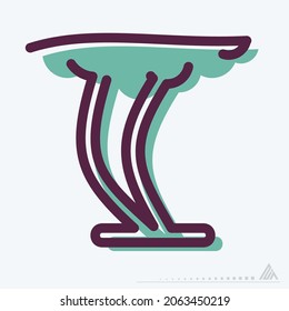 Icon Tornado - MBE Syle - Einfache Illustration, bearbeitbarer Strich, Design Template Vektor, Gut für Drucke, Plakate, Anzeigen, Ankündigungen, Infografiken, etc.