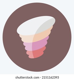 Icon Tornado. suitable for disasters symbol. flat style. simple design editable. design template vector. simple symbol illustration