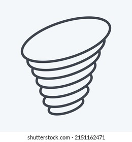 Icono Tornado. adecuado para el símbolo de desastres. estilo glifo. diseño simple editable. vector de plantilla de diseño. ilustración de símbolo simple