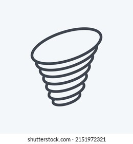Icon Tornado. suitable for disasters symbol. line style. simple design editable. design template vector. simple symbol illustration