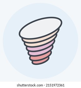 Icono Tornado. adecuado para el símbolo de desastres. estilo mate de color. diseño simple editable. vector de plantilla de diseño. ilustración de símbolo simple