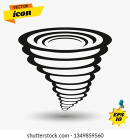 Icon tornadoes in the linear flat style. vector illustration isolate on a white background. easy to use