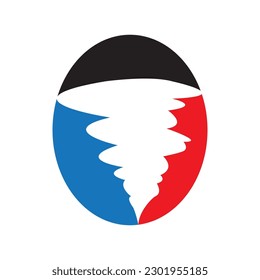 Icon tornadoes in the linear flat style. vector illustration isolate on a white background. easy to use