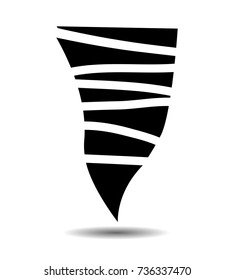 Icon tornadoes in the linear flat style. Vector illustration sign natural
disasters isolate on a white background. Weather sign Vector
