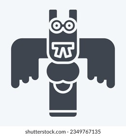 Icon Totem. related to Alaska symbol. glyph style. simple design editable. simple illustration