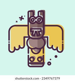 Icon Totem. related to Alaska symbol. MBE style. simple design editable. simple illustration