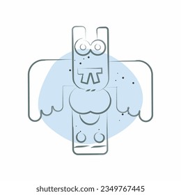 Icon Totem. related to Alaska symbol. Color Spot Style. simple design editable. simple illustration