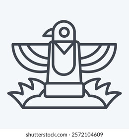 Icon Totem. related to Native American symbol. line style. design editable