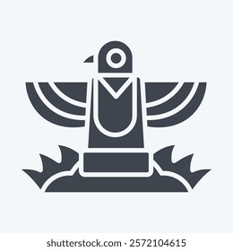 Icon Totem. related to Native American symbol. glyph style. design editable