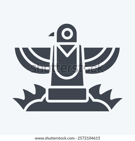 Icon Totem. related to Native American symbol. glyph style. design editable