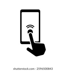 Icon a touch screen, isolated against a clean background.