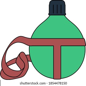 Icono De Matraz Turístico. Esquema Editable Con Diseño De Relleno De Color. Ilustración vectorial.