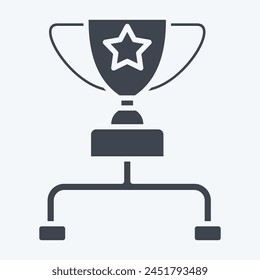 Icon Tournament. related to Online Game symbol. glyph style. simple design illustration