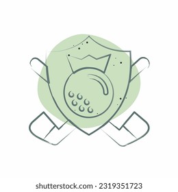 Icon Tournaments. related to Golf symbol. Color Spot Style. simple design editable. simple illustration