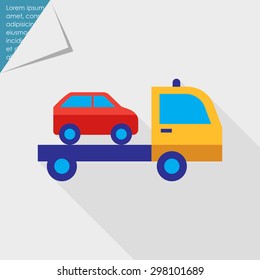 Icon of tow truck with loaded car