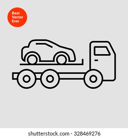 Icon Of Tow Truck With Loaded Car