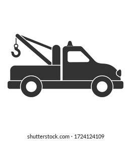 Icon for tow truck or technical assistance. Vector illustration isolated on a white background
