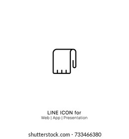 Icon towel graphic design single icon vector