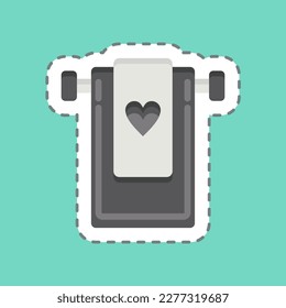Icon Towel. related to Barbershop symbol. Beauty Saloon. simple illustration