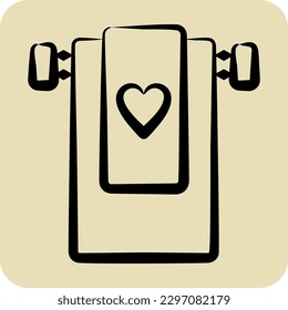Icon Towel. related to Barbershop symbol. glyph style. Beauty Saloon. simple illustration
