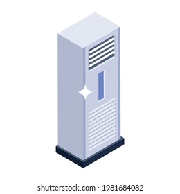 An icon of tower ac in isometric style 