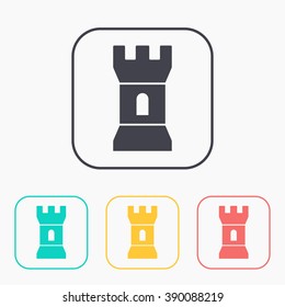 icon of tower color set