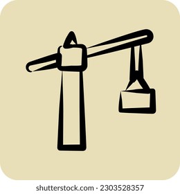 Torre de Icono adecuado para el símbolo de construcción. estilo dibujado a mano. diseño simple editable. plantilla de diseño